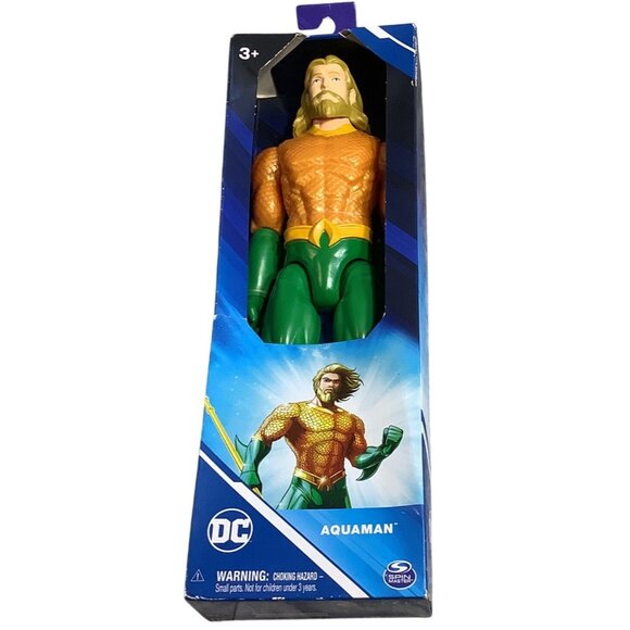 DC Aquaman 12" Action Figure By Spin Master Green and Gold Suit - Picture 4 of 4